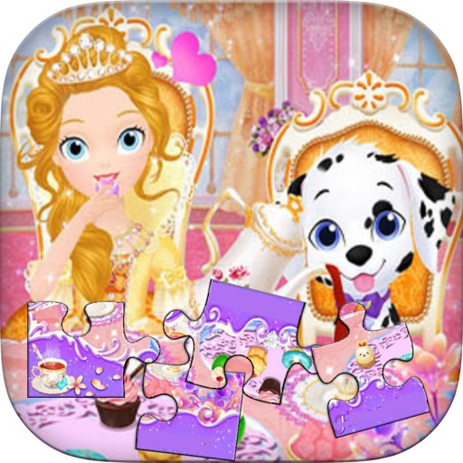 little princess education games with jigsaw Icon