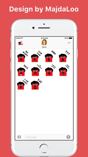 Red Mark stickers by MajdaLoo for iMessage(圖2)-速報App