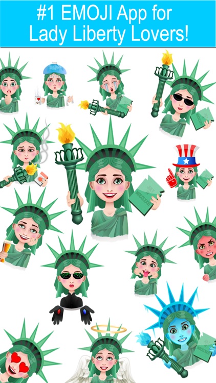 LibertyMoji - The Statue of Liberty emoji app