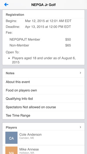 PGA New England Section Junior(圖3)-速報App