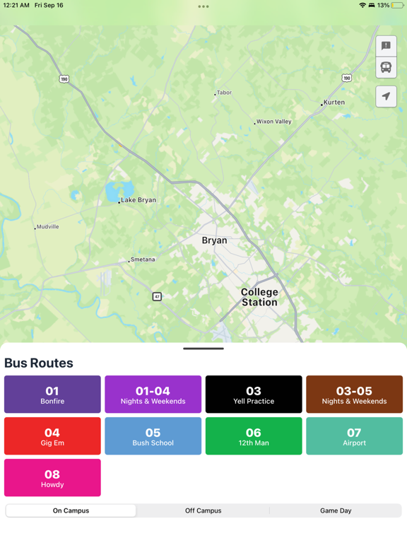 Screenshot #4 pour AggieBus: TAMU Bus Routes