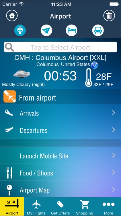 Columbus Airport (CMH) + Flight Tracker