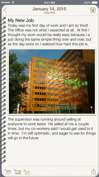 Journaling - journal / diary synced with Dropbox or Google Drive Screenshot 2