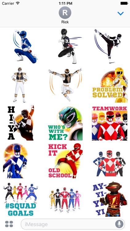 Power Rangers Sticker Chart