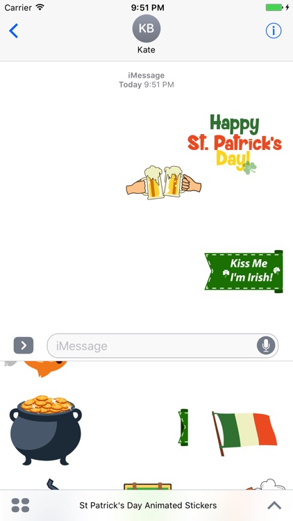 St Patrick's Day Animated Stickers for iMessage
