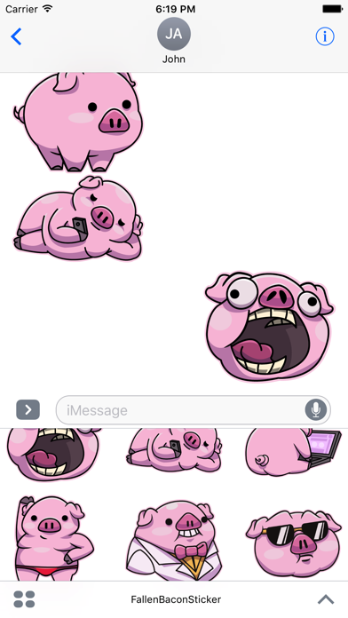 Fallen Bacon Stickers Screenshot 3