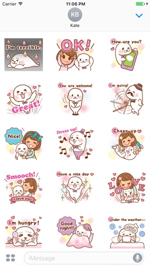 Dorothy The Girl Who Loves Seal English Stickers(圖2)-速報App