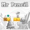 Mr Pencil as in classic platform games with a journey of super smash boy