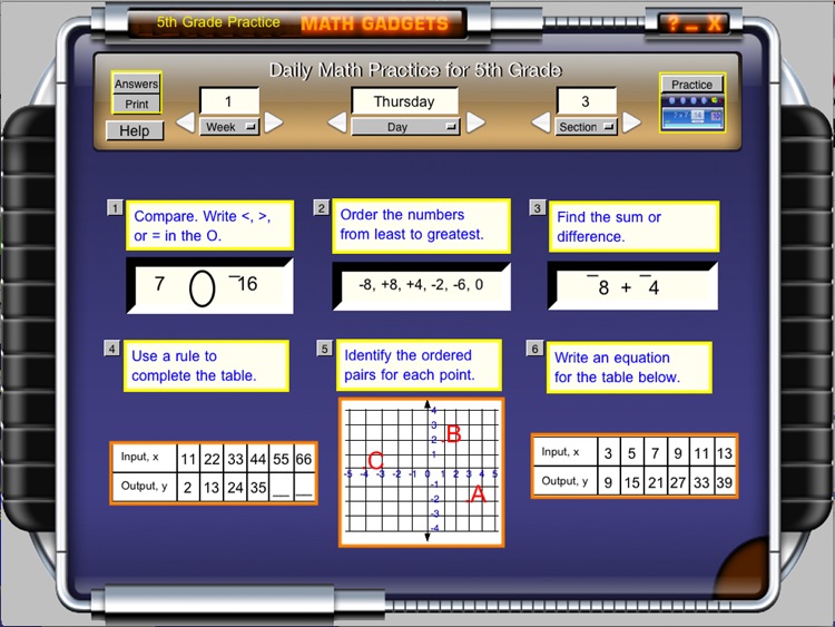 Fifth Grade Math Practice Student