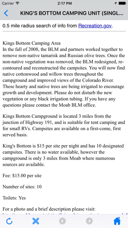 USFS and BLM Campgrounds