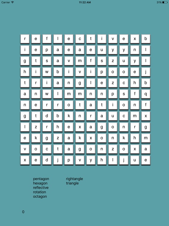 2D Shapes Wordsearch