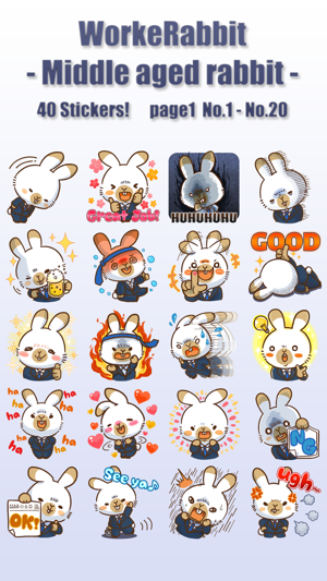 WorkeRabbit -  Sticker for iMessage(圖1)-速報App