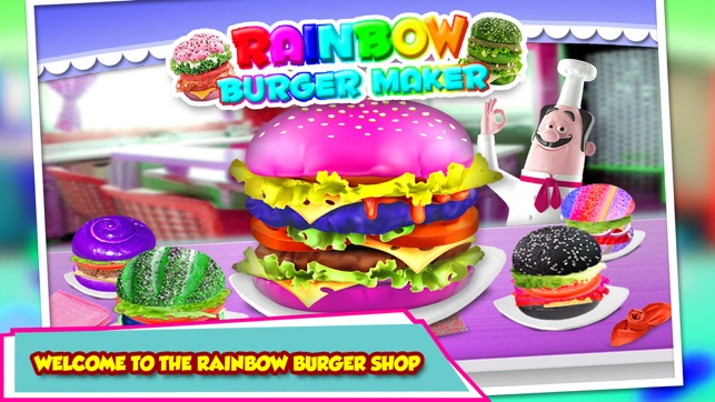 My Rainbow Burger Shop - Colorful Fast Food(圖1)-速報App