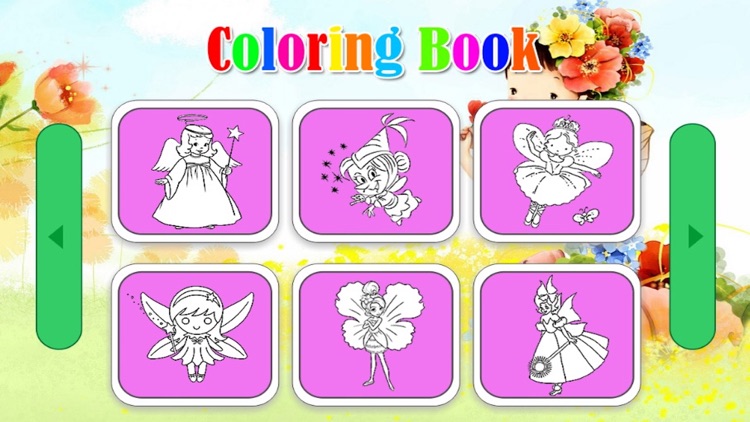 Princess fairy tail coloring for kindergarten