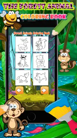 Game screenshot Forest Animal coloring book apps for kids under 5 apk