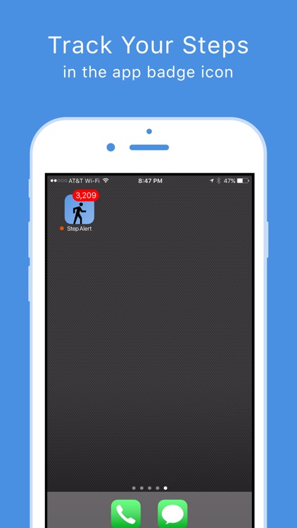 Step Alert - Daily Step Counter on the App Icon