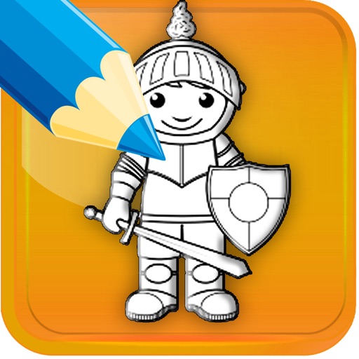 Hero Knight Games Coloring Book For Kids Icon