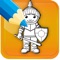 Hero Knight Games Coloring Book For Kids