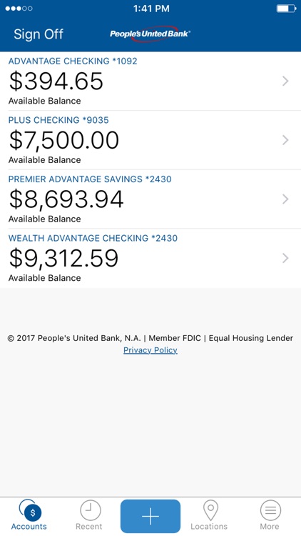 People's United Bank Mobile screenshot-0