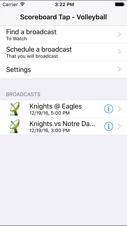 ScoreboardTap Volleyball