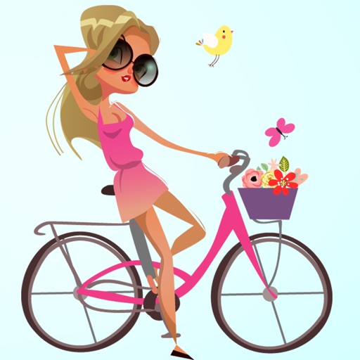 Daily Life Active Girl Sticker Pack Icon