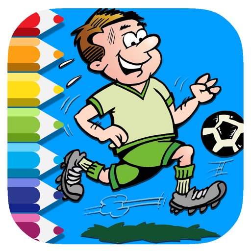 Draw Page Footballers Coloring Game Education iOS App