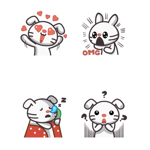 Cute Rabbit Facial Expressions iOS App