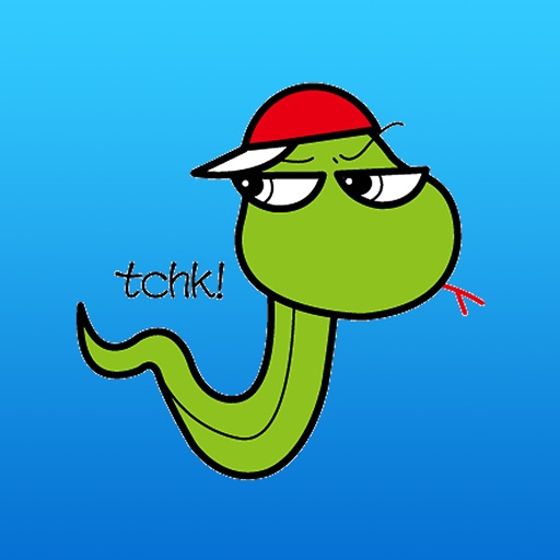 Leo The Funny Green Snake Sticker