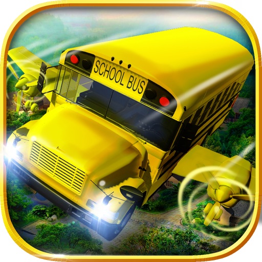 Flying School Bus - 3D Simulator icon