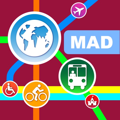 Madrid City Maps - Discover MAD with MRT,Bus,Guide iOS App