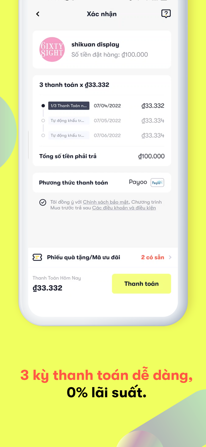 atome VN - Buy now. Pay later