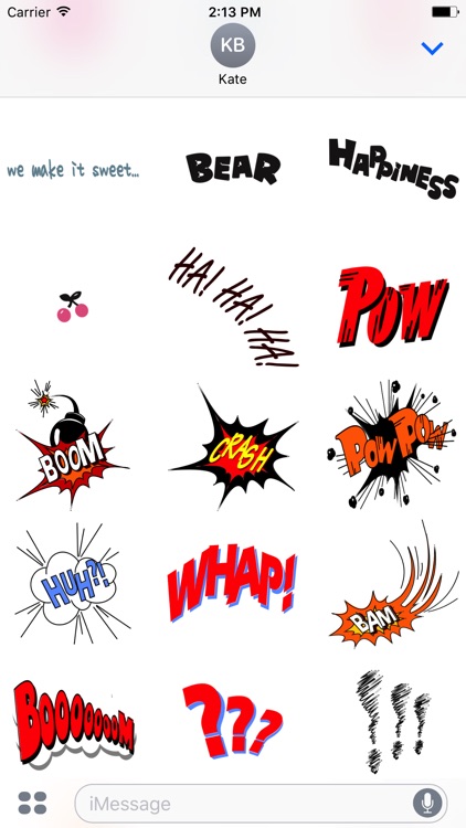 Comic Talk Stickers Pack 04