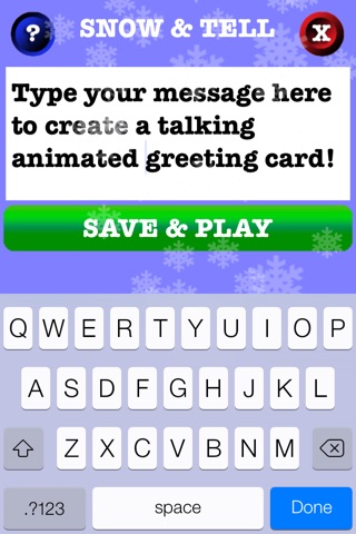 SNOW & TELL Fun Funny Talking Video Greeting Cards screenshot 2