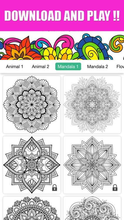 Adults Coloring Book Color Therapy for Anti-Stress screenshot-4