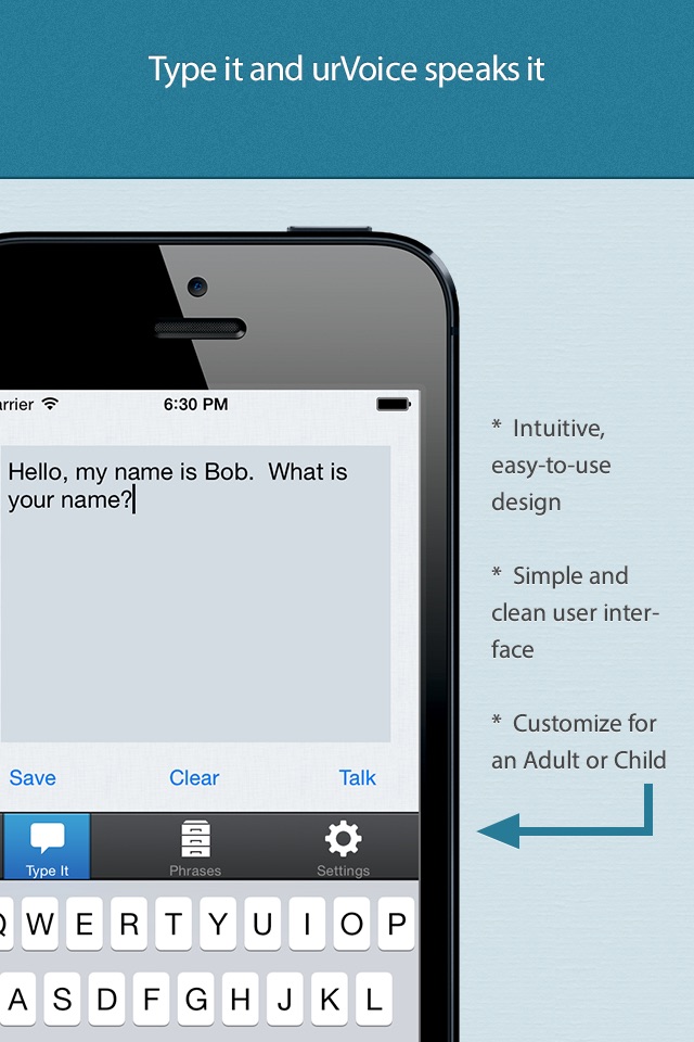 urVoice AAC – Text to speech with type and talk screenshot 2