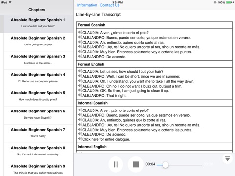 Spanish Beginner Survival Phrases for iPad screenshot 2