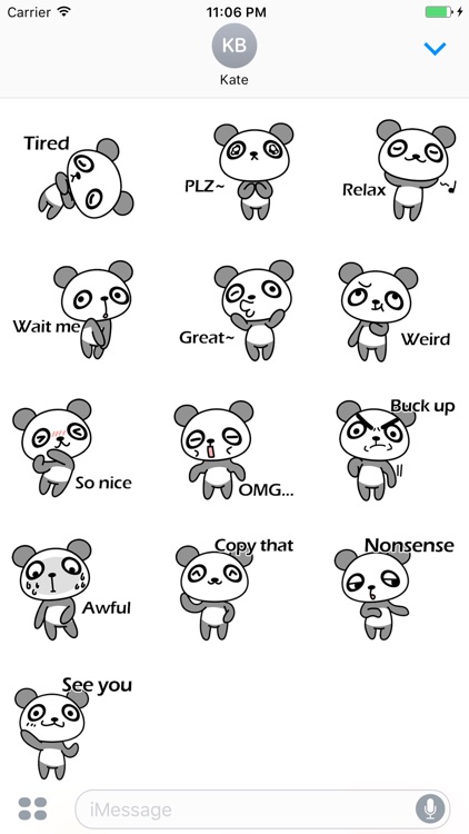 Popo The Cute Panda Stickers