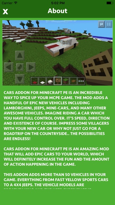 CARS ADDONS FOR MINEC... screenshot1