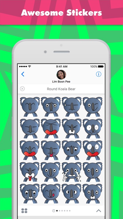 Round Koala Bear stickers by wenpei