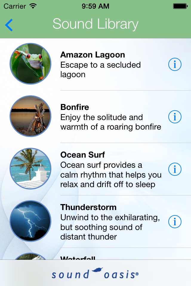 Sound Oasis Nature Sounds Lite screenshot 3