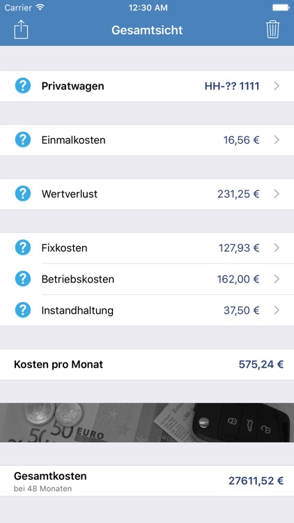 Kfz-Kosten screenshot-0