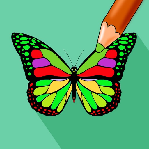 Butterfly Color - Coloring Book for Stress Relief Icon