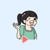Cheerful Asian Girl - Animated Stickers