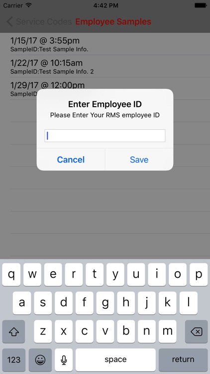 Service Codes App