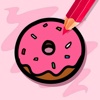 My Donut Games Coloring Drawing Book Games