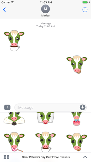 Saint Patrick's Day Cow Emoji Stickers(圖5)-速報App