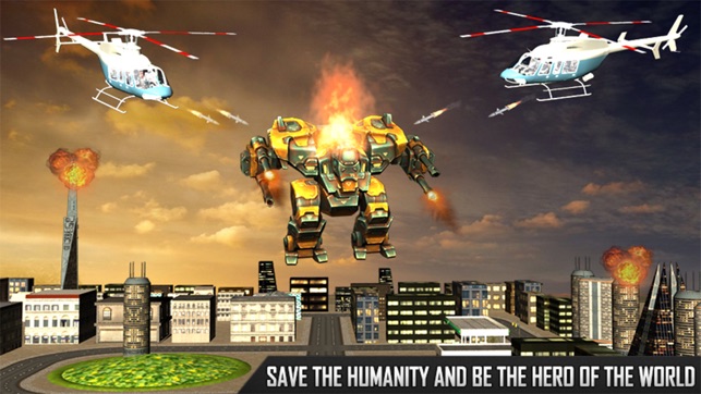 Flying Robot Battle Rescue Simulator