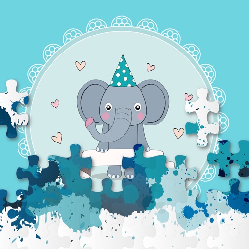 Jigsaw Games: Cute Elephant Animal Puzzles Icon