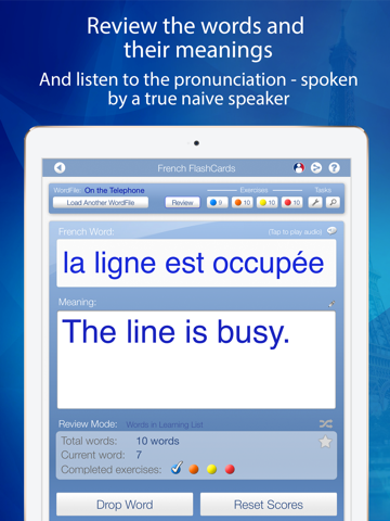 Learn French FlashCards for iPad screenshot 3