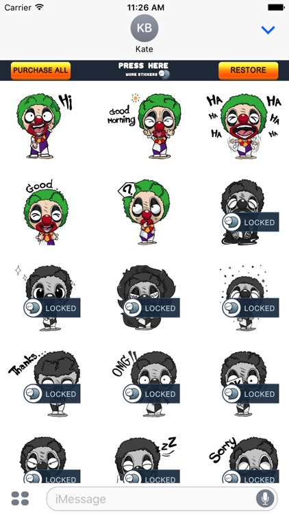 BOZO Stickers for iMessage